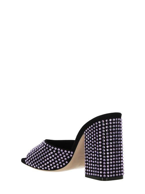 Crystal-embellished 105mm mules Paris Texas | PX947XSACHVIOLET ONYX